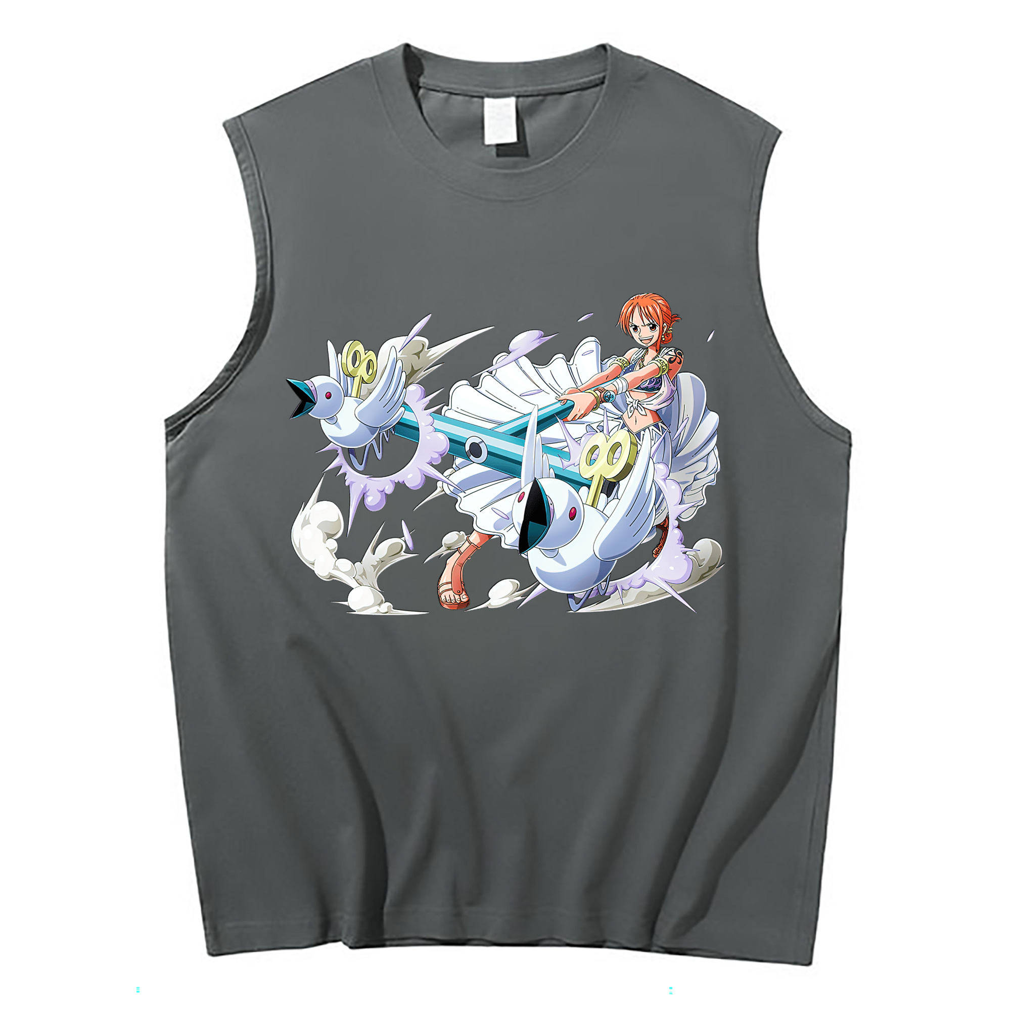 ワンピース ナミ ONE PIECE Nami コットン100％タンクトップ（フロントプリント）